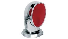 Ventilator cowl JER316R ID75 mm SS316 with red interior air flow area 44.2 cm2 includes ring & nut