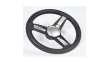 Steering Wheel Giazza Dia.350 black rim & spokes including Aluminium keyed hub