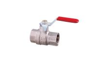 Valve ball 1/4" F-F Art1570 Brass (Nickel plated) PN40 full flow. Handle made of coated iron.