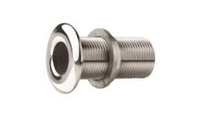 Thru-hull 3/8" SS316 fitting rounded flange