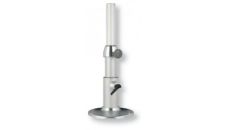 Table column manual 340-670mm adjustable height column Dia.100/76/60 mm base Dia.300mm ribbed Aluminium