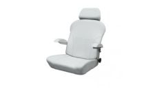 Seat helm "Varius C" white artificial leather upholstery adjustable backrest & flip-up armrest supplied without headrest & pedestal