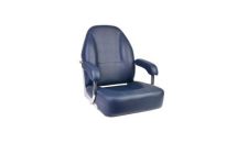 Seat helm MASTER CHFASB blue artificial leather upholstery SSframe & fixed armrest without pedestal