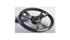 Steering Wheel 013 Dia.350 black rim & spokes including Aluminium keyed hub
