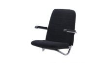 Seat "Maryland" helm black vinyl artificial leather flip-up seat supplied without pedestal until stock lasts