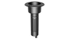Rod cup holder ABS round top 0 deg. drain barb 3/8" (Black)