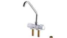 Tap with mixer 2x3/8"M fitting in chromed brass