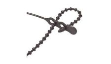 Cable Tie Beaded 8" Black 15pc reusable