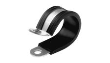 Clip rubber lined ID 5 mm SS304 band width 12 mm screw size 5.3 mm