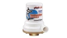 Pump livewell 1600 Gph 12V Bronze base dual port with anti-airlock feature