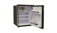 Refrigerator Cruise 85L inox clean touch 12 / 24 V with little freezer right opening without upper top bar, flush mount 3 side inox frame ventilated cooling system, standard temperature control