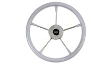 Steering wheel KS32G Dia. 320 mm SS316 spoke, cap & rim with Grey RAL704 PU foam layer (suitable for outboard engines up to 55HP)