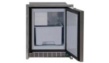 Icemaker 8 kg / day "White ice" low profile inox 230V 50Hz with 3 side flush mounting frame with freezer compartment