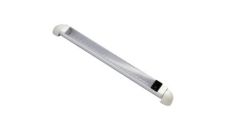 LED Rail Light with White Housing and Switch - 12" - 24 Cool White LEDs