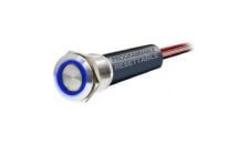 Switch BTSMTSW-H/B On/Off 12V Blue LED high amp SS316 programmable (at 12.5/15/17.5/20A) resettable push button