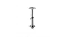 Table pedestal dia. 80/60mm height 380-700mm removable manual telescopic with dia. 200mm flush deck base