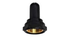 Toggle switch boot full hex black