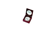 Clock Mahogany/Brass 140x140 mm Decorative White Dial Roman Numeral