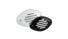 Horn 12V 111dB 370+/-20Hz with pair of Black & White screw-in grills (low profile horn set)