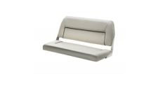 Seat bench FIRST CLASS DCHFSW foldable back & white with blue seam artificial leather upholstery Fits on two pedestals (with or without slide) Suplied without pedestal
