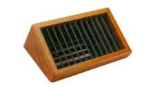 Air grille 10" x 5" supply air wedge 30 deg teak wood