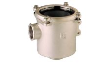 Strainer 1" bottom entry clear top Bronze body Nickel plated "Ionio" series