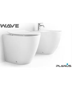 Toilet WAVE SHORT 12V with soft close (White) without bidet kit (water jet), water inlet device & flush control