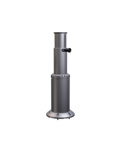 Pedestal X8, grey aluminum 8" suspension with height adjust, fore/aft adjust, 360 deg. swivel, no footrest