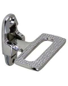 Footrest foldable 4-1/8" x 2-1/4" chrome plated manganese Bronze  (Until Stock Lasts)