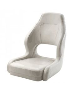 Seat helm DRIVER CHDRIVEW with with White artificial leather upholstery Supplied without pedestal. Fits pedestals without slide only.