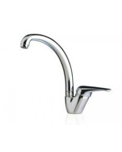 Tap sink 1 handle mixer swivelling spout side handle chrome