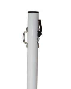 Pole white 38mm telescopic carbon fiber with clamp (Pair)