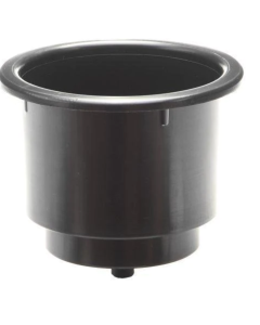 Cup holder with drain black 3-1/2"  