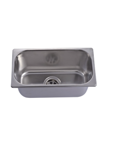 Sink rectangular SS 170x320x150mm mirror polished with drain cover without waste kit