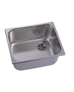 Sink rectangular SS 260x325x150mm mirror polished with drain cover without waste kit