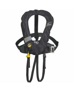 Lifejacket Inflatable Evo 165 Automatic Pro-Sensor Black Harness &Crutch Strap Rated Buoyancy 150 N