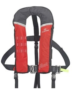 Lifejacket Inflatable Pilot 290 Automatic Harness Red &Crutch Strap 1 Zipped Pocket