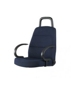 Seat helm "Michigan deluxe" black artificial leather upholstery fixed armrest & headrest adjustable backrest