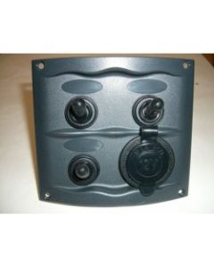 Panel waterproof Black 3 switch