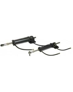 Steering cylinder 225kgm MT0230B 500cc 200 mm stroke with connectors for 18 mm OD hose (includes flexible hoses 600 mm)