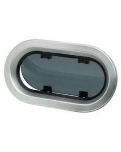 Porthole PM113 220 x 122 mm cut-out anodized Aluminium frame with mosquito screen CE certified A-III