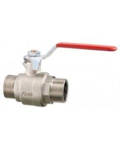Valve ball 3/8" M-M Art1572 Brass (Nickel plated) PN40 full flow. Handle made of coated iron.