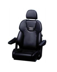 Seat helm Caspian black artificaial leather upholstery manually adjustable