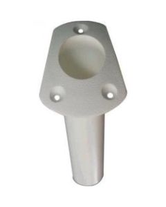 Rod holder top 30 deg. White 8-3/4"L 1-1/2" ID 2" OD flush mount long HDPE material