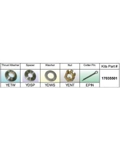 Kit propeller for presses-in hubs, suitable for Yamaha D & E