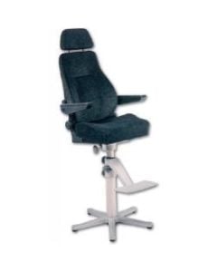 Seat Helmsman black fabric upholstery adjustable armrest, backrest & lumbar support without pedestal
