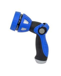 Nozzle metal body with thumb lever and nine pattern adjustable spray head