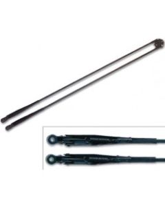 Wiper arm P12 1500mm Black for 900-1200mm wiper blade (coated SS316 with adjustable spring)