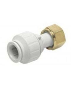 Connector tap straight 15mmx1/2" BSP (plastic)