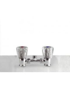 Mixer (shower) bridge type with acrylic handles